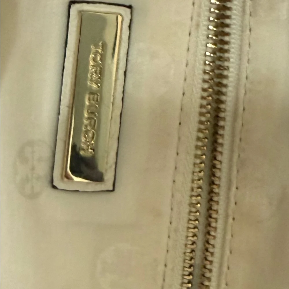 Tory Burch Cream Leather Backpack - Picture 9 of 13